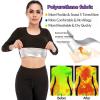 Women's Long Sleeve Sauna Shirt, Sauna Suit for Women Slimming Sweat Tops Exercise Body Shaper Fitness Running, 4XL/5XL,Black view 3