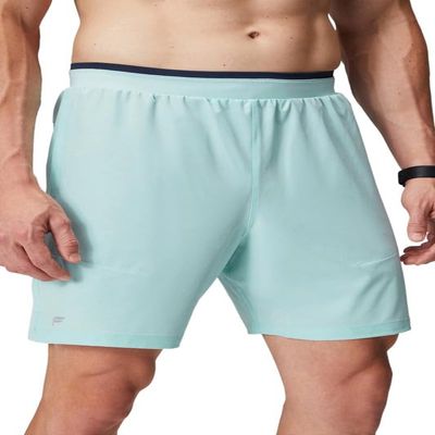 Fabletics Men's The Fundamental Short II, Workout, Running, Training, Gym, Yoga, Ultra Lightweight, 7" Inseam, M, Nordic Blue