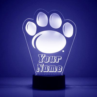 Custom Penn State University Nittany Lions College Mascot LED Sign Night Light Lamp with Remote and Personalized Name or Image, Officially Licensed from The CLC by Mirror Magic Gifts, Made in The USA