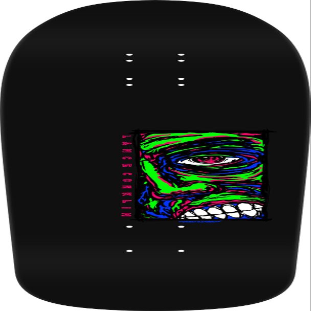 Powell Peralta Lance Conklin Face Reissue Skateboard Deck, Blacklight, 9.75" x 32.09"