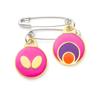 Butterfly Safety Pin Circle  Stylish Accessory for any Butterfly Table Tennis Fan  Use to Personalize Bags and Cases | 3 colors Available (Blue, Green, Rose)