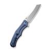 WE Kyle Lamb WE22010G-4 Blue Titanium Handle with Blue Diamond Pattern On Presentation Handle view 2