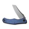 WE Kyle Lamb WE22010G-4 Blue Titanium Handle with Blue Diamond Pattern On Presentation Handle view 3