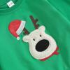 Hnyenmcko Baby Boy Christmas Outfit Long Sleeve Letter Print Crewneck Sweatshirt + Pants Winter Toddler Christmas Clothes (Deer-Green 25, 6-9 Months) view 3