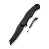 WE Kyle Lamb WE22010G-1 Black Titanium Handle with Diamond Pattern On Presentation Handle view 1