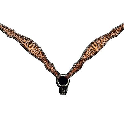 BAR H EQUINE Genuine Western American Leather Horse Breast Collar