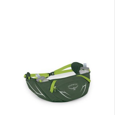 Osprey Duro Dyna Hydration Waist Pack with Hydraulics Soft Flasks for Running, Seaweed Green/Limon