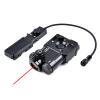 Metal PEST4 Box Visable Laser Sight,with IR Laser + Red/Green/Blue Laser Sight,with Pressure Switch,4-Level Laser Brightness,for 20mm Rail,Black (Red Laser)