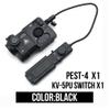 Metal PEST4 Box Visable Laser Sight,with IR Laser + Red/Green/Blue Laser Sight,with Pressure Switch,4-Level Laser Brightness,for 20mm Rail,Black (Blue Laser) view 3
