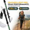 100% Carbon Fiber Trekking Poles by USA Brand - Ultra Strong Lightweight Collapsible Hiking Poles with Cork and EVA Foam Grips & Quick Adjustable Flip Locks view 3