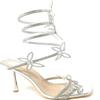 Wild Diva Women Butterfly Rhinestone Strappy High Heels Sandals Narala 41 A Silver 8.5 view 1