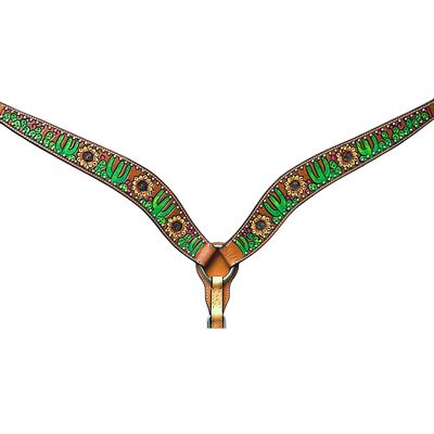 BAR H EQUINE Genuine Western American Leather Horse Breast Collar