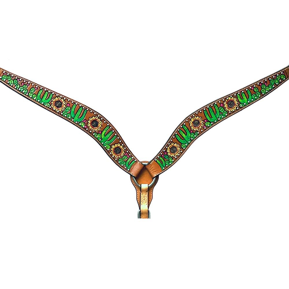 BAR H EQUINE Genuine Western American Leather Horse Breast Collar
