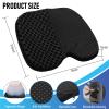 ohaayoo Kayak Seat Cushion, Thicken Anti Slip Waterproof Gel Kayak Seat, Portable Canoe Rowing Rubber Dinghy Pad for Stadium Sit in Kayak Inflatable Fishing Kayak Canoe Kayak Accessories (2pcs/Black) view 2