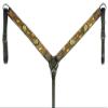 BAR H EQUINE Premium Hand Tooled Leather Stainless Steel Hardware Breast Collar Brown view 2