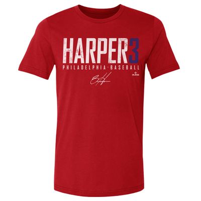 500 LEVEL Bryce Harper Shirt (Cotton, XXXX-Large, Red) - Bryce Harper Philadelphia Elite WHT