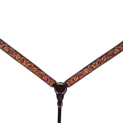 BAR H EQUINE Genuine Western American Leather Horse Breast Collar