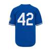 Men's Black Legend Baseball Jersey #42 Vintage Embroidered Retro Hip Hop Jersey Stitched (US, Alpha, X-Large, Regular, Regular, Blue) view 3