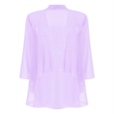 Lorilida Women's Chiffon Pants Suits 3 Pieces Mother of The Bride Cocktail Party Evening Outfit Cardigan Lavender XX-Large