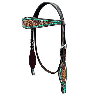 BAR H EQUINE Genuine Western American Leather Horse Headstall