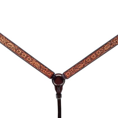BAR H EQUINE Genuine Western American Leather Horse Breast Collar