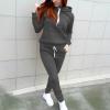 Jogger Sets for Women 2 Piece Long Sleeve Drawstring Hoodie Sweatshirt and Pocket Sweatpants Casual Sweatsuits view 2