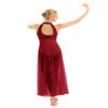Miutii Women's Sequins Sleeveless Halter Lyrical Dance Leotard Dress Modern Contemporary Dance Costume Burgundy Large view 2