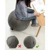 Balance Ball Cover Exercise Ball Cover Sitting Ball Cover Yoga Ball Accessories Sitting Ball Chair Protection for Fitness Yoga Ball Gym Training Foldable Lightweight(no Ball) ( Color : Navy blue , Siz view 2