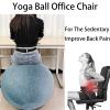 Balance Ball Cover Exercise Ball Cover Sitting Ball Cover Yoga Ball Accessories Sitting Ball Chair Protection for Fitness Yoga Ball Gym Training Foldable Lightweight(no Ball) ( Color : Navy blue , Siz view 3