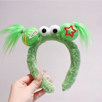 IOSIX Sanfu Ugly Baby Headband Love Autumn and Winter New Headband Girl Dopamine Cartoon Fried Christmas Plush Headband