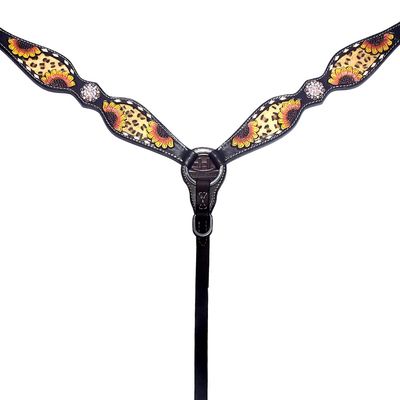 BAR H EQUINE Genuine Western American Leather Horse Breast Collar