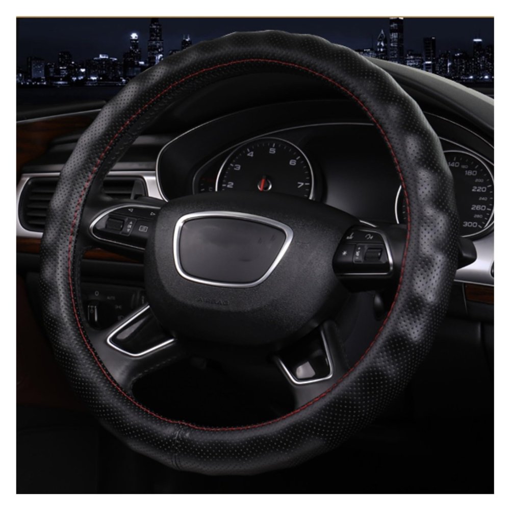 Car Steering Wheel Cover for Car Steering Wheel Cover Genuine Leather Car Interior Soft and Lightweight Strong Grip (Color : 1#)