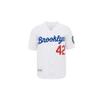 Youth Black Legend Baseball Jersey #42 Vintage Embroidered Retro Hip Hop Jersey Stitched (US, Alpha, X-Small, Regular, White) view 2