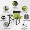 VILLEY Heavy Duty Directors Chair, Folding Camping Chairs, with Cooler Bag Portable Foldable Chair, for Camp Tailgating Lawn Picnic Fishing Beach, Supports 400 LBS, Green view 4