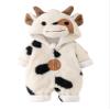 Coduop Unisex Baby Clothes Winter Coats Cute Newborn Infant Jumpsuit Snowsuit Bodysuits Hooded Romper (Beige, 6-12 Months) view 1
