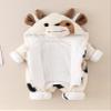 Coduop Unisex Baby Clothes Winter Coats Cute Newborn Infant Jumpsuit Snowsuit Bodysuits Hooded Romper (Beige, 6-12 Months) view 4