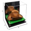 Better Display Cases Acrylic Cowboy Hat Display Case with Mirror Case, Purple Risers and Turf Base and Wallmount - 16" x 13" x 12" (A024-B/V61B) view 2