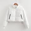 XUNRYAN Womens Winter Coat Cropped Quilted Lightweight Puffer Jackets Long Sleeve Zip Up Short Coat Parka Anorak Fashion view 2
