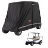 VEVOR 2+2 Passenger Golf Cart Cover, 600D Polyester Full Cover, Suitable for 2+2 Seats Golf Carts, Waterproof, Sunproof, and Dustproof Outdoor Golf Cart Cover with Three Zipper Doors, Black view 1