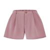 KIRUNDO Shorts for Women Dressy Casual Summer Elastic Waist in The Back Pleated Wide Leg Tailored Work Trouser Shorts (Pink, X-Large) view 1