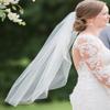 AiberLisha Womens 1 Tier Tulle Fingertip Length Wedding Bridal Veil With Metal Comb Ivory 37.4"(95cm) view 2
