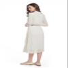 AbleTree Pleated Work Dress for Women Long Sleeve Midi Collared Dresses for Office Business Casual Church Beige view 2