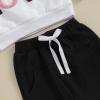 Toddler Baby Boy Valentine's Day Outfit Long Sleeve Letter Sweatshirt Pullover Tops Pants 2Pcs Clothes Set (Little Ivory, 2-3 Years) view 4