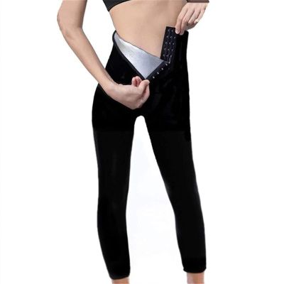 Sauna Sweat Pants Shorts Slimming Compression Workout Thermo Waist Trainer For Women Leggings Body Shaper Sauna Suits (Color : C, Size : Large/X-Large)