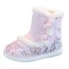 112T High Heel Cotton Boots Kids Boys Cloth Embroidered Shoes Hanfu Shoes Chinese Year Boots (Pink, 13 Little Child) view 1