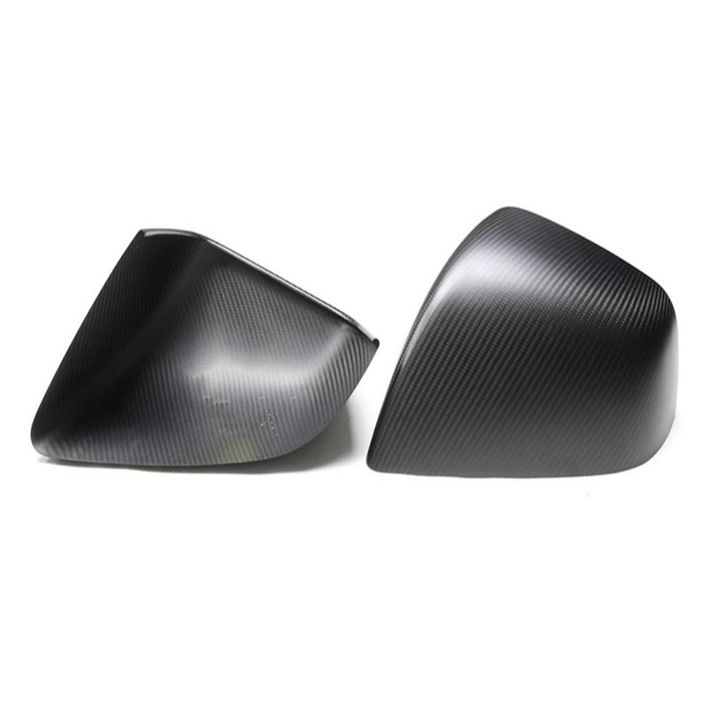 ZIBIAO Side Mirror Cover Compatible with Tesla 2016-On Model X 75D 90D F90D P100D Add On Style Gloss/Matt Real Dry Carbon Fiber Body Side Rear View Mirror Cover (Color : Matt Black)