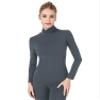 Liang Rou Women's Mock Turtleneck Ultrathin Long Sleeve Thermal Baselayer Undershirt Top Iron Grey X-Large view 1