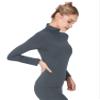 Liang Rou Women's Mock Turtleneck Ultrathin Long Sleeve Thermal Baselayer Undershirt Top Iron Grey X-Large view 2