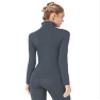 Liang Rou Women's Mock Turtleneck Ultrathin Long Sleeve Thermal Baselayer Undershirt Top Iron Grey X-Large view 3
