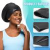 Swim Cap for Long Thick Hair, 3 Size Silicone Swimming Caps for Dreadlocks, Braids, Weaves, Extensions, Curls & Afros, Adult Waterproof Swim Hats Bathing Caps for Women Men (Purple-XXL) view 2
